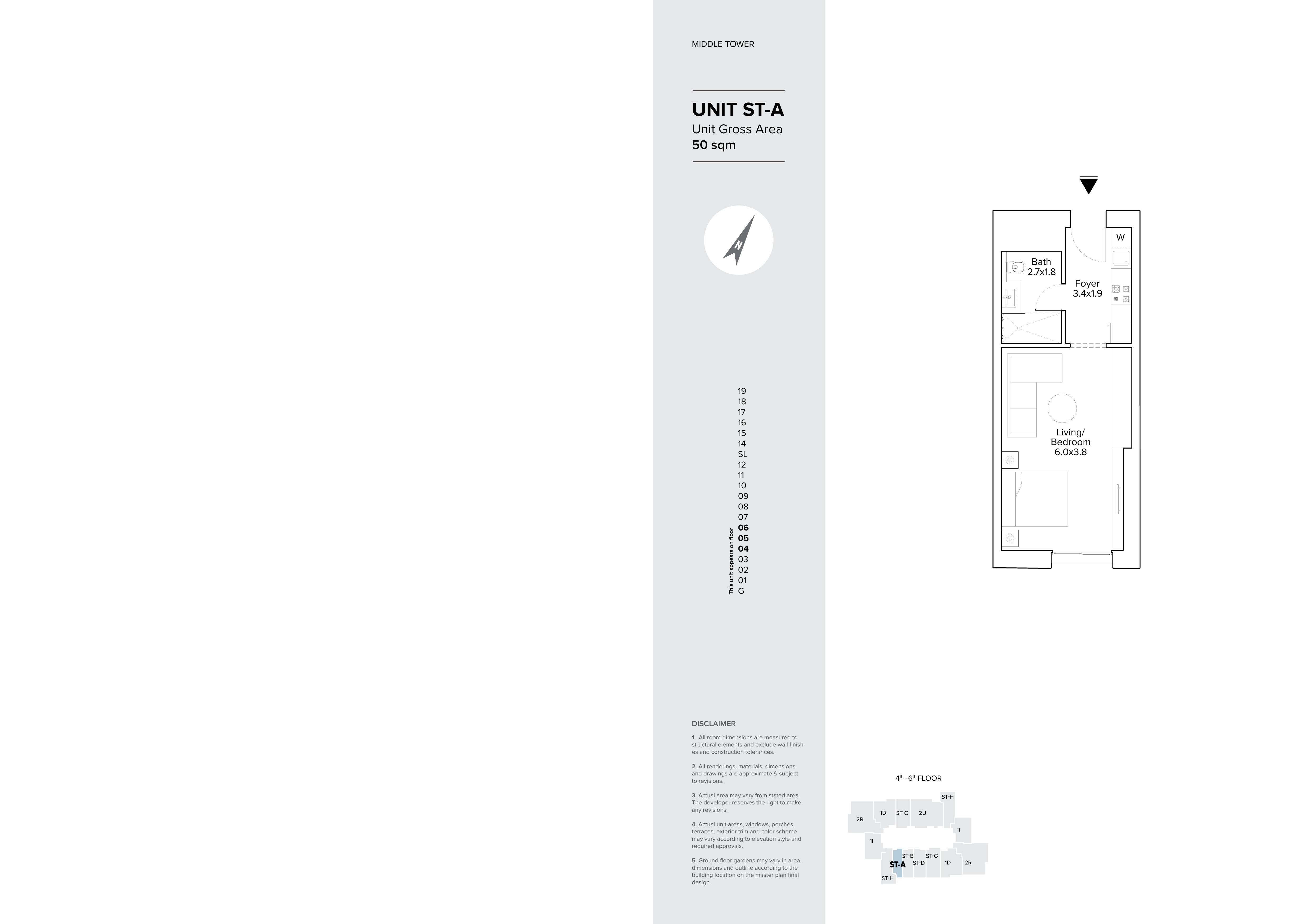 Floor plan for apartment at AEON Towers
