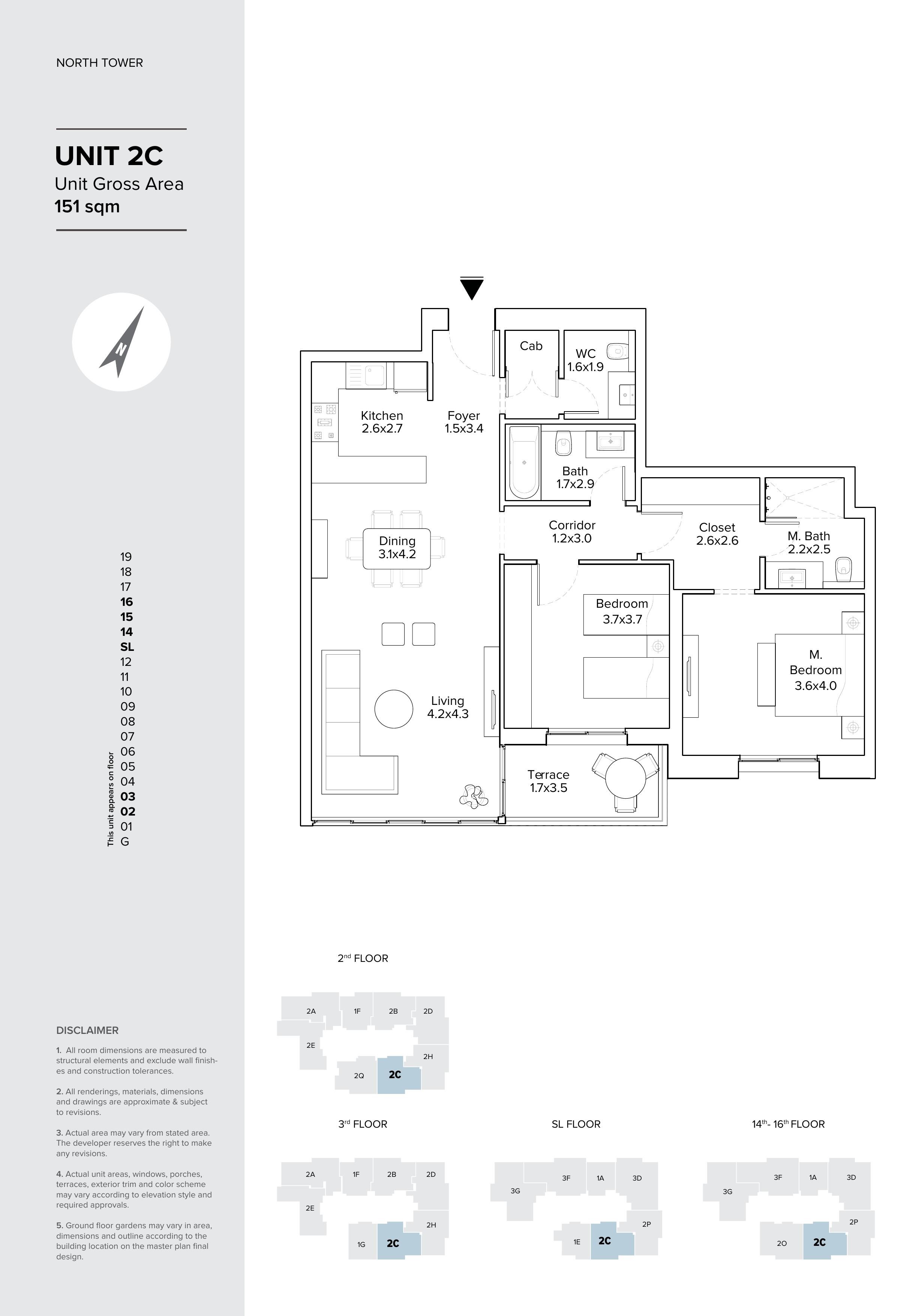 Floor plan for apartment at AEON Towers