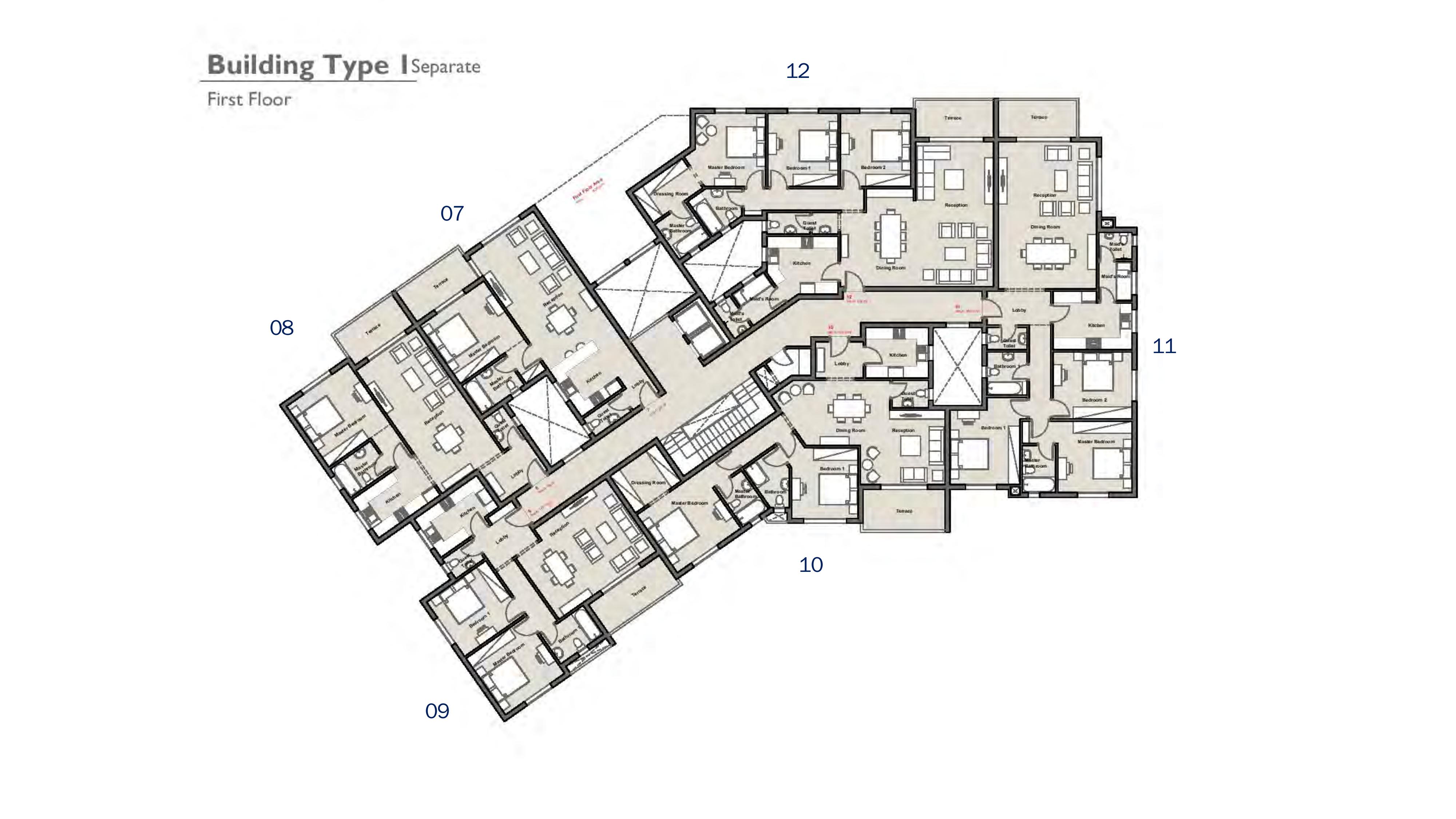 Floor plan for apartment at Axis X Iwan