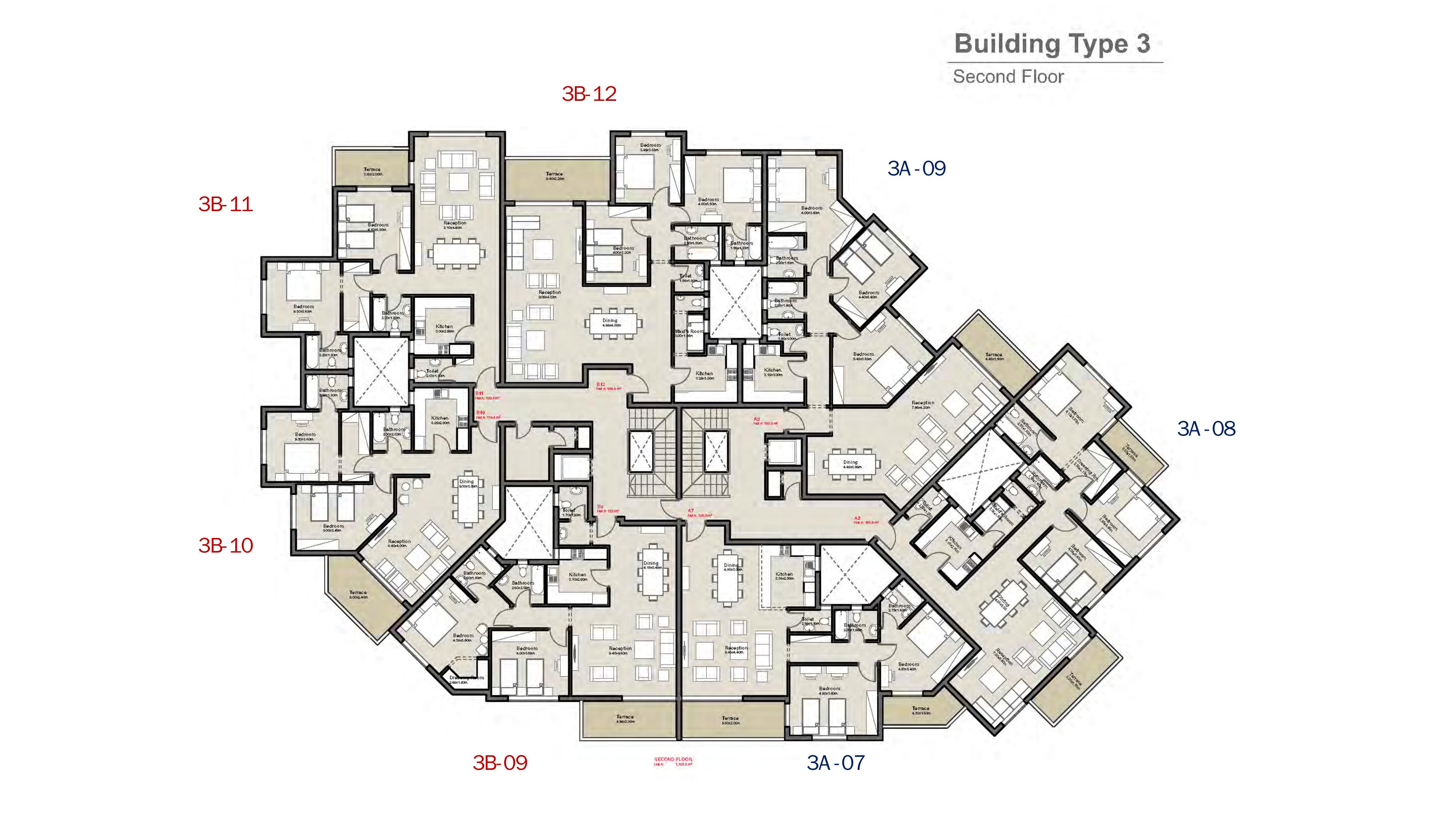 Floor plan for apartment at Axis X Iwan