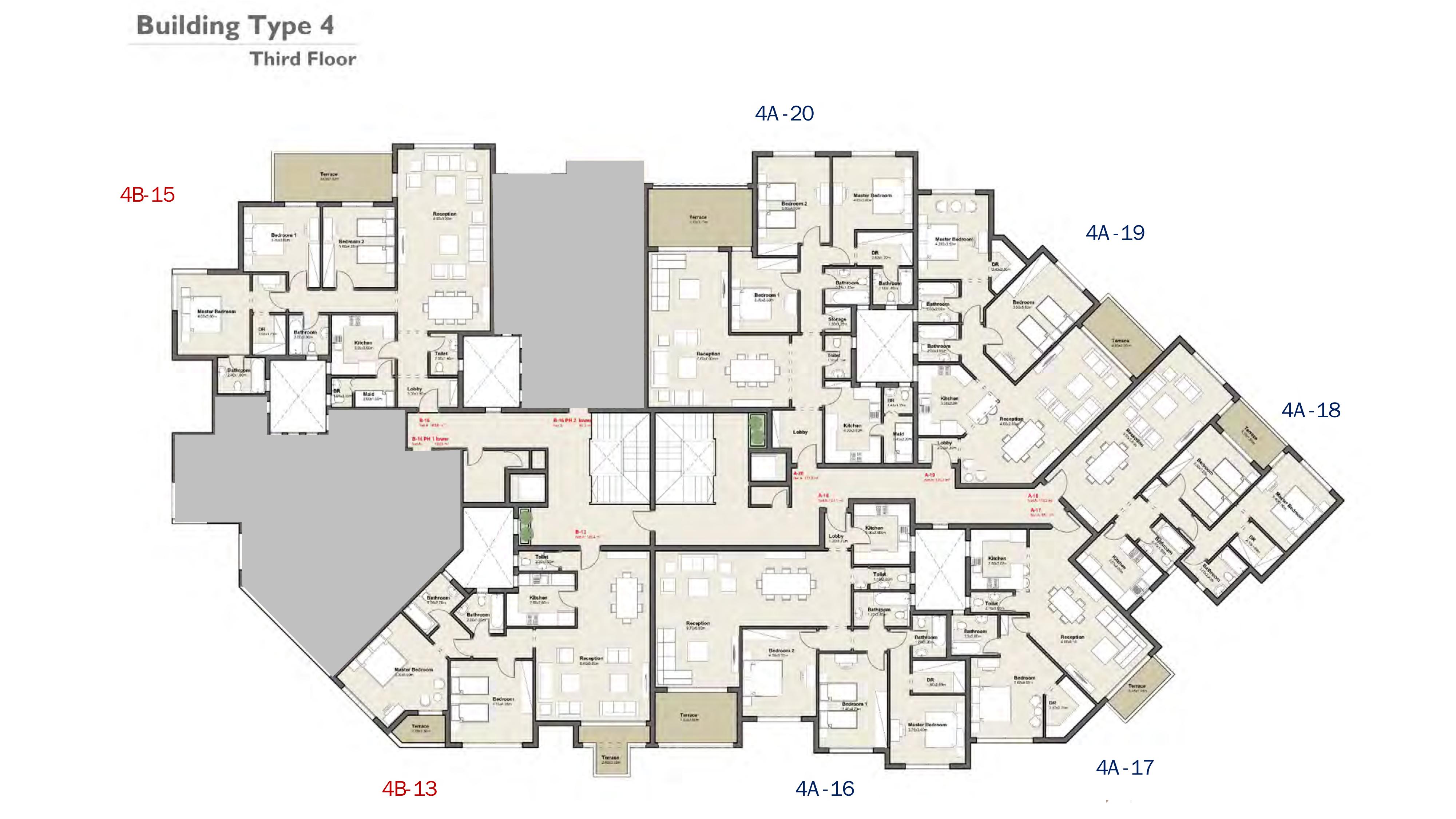 Floor plan for apartment at Axis X Iwan