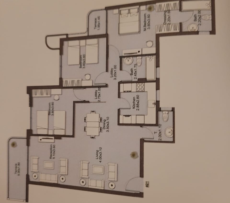 Floor plan for apartment at Amara