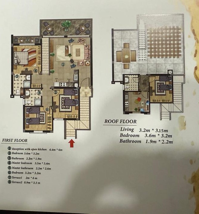 Floor plan for chalet at Emirates Heights