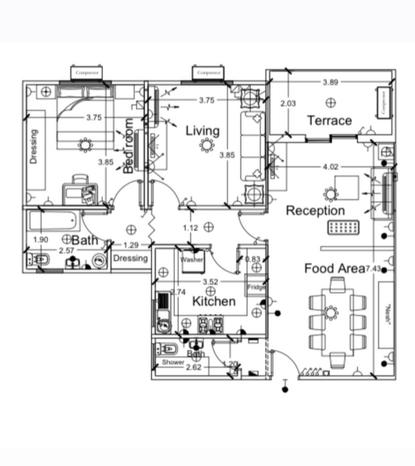Floor plan for apartment at The Square