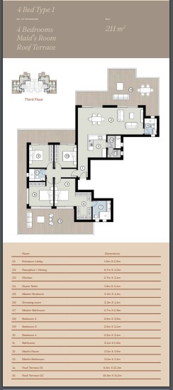 Floor plan for apartment at Silvertown Silversands