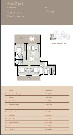 Floor plan for apartment at Silvertown Silversands