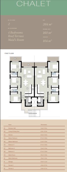 Floor plan for chalet at Silversands