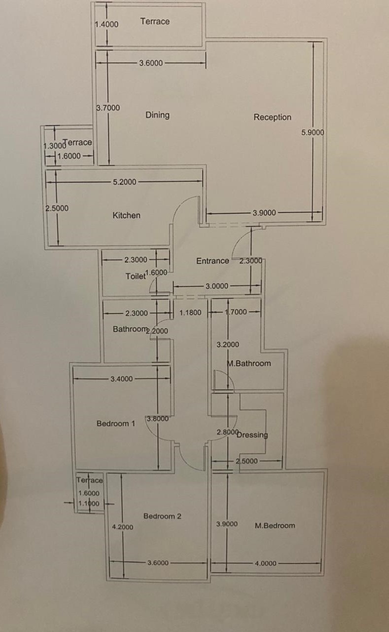 Floor plan for apartment at Madinaty