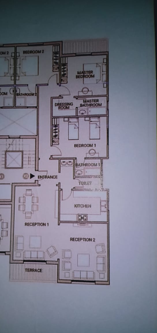 Floor plan for apartment at Sarai