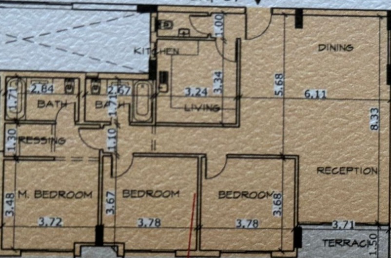Floor plan for apartment at Bloomfields
