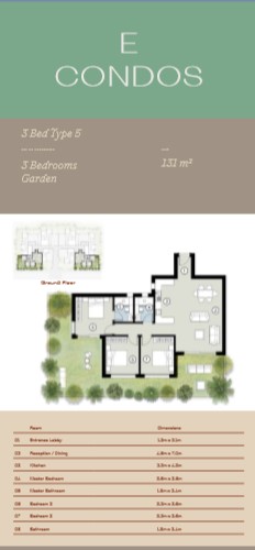 Floor plan for apartment at Silvertown Silversands