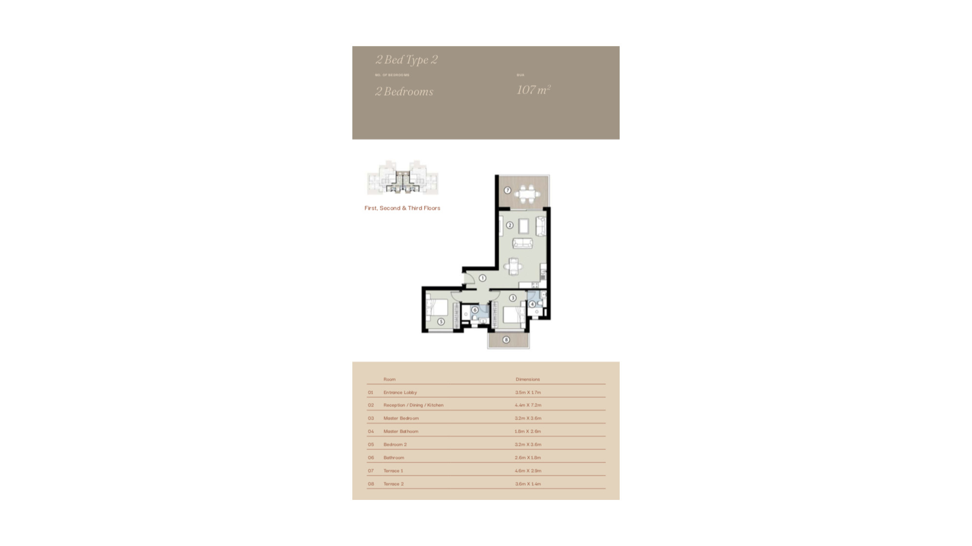 Floor plan for apartment at Silversands