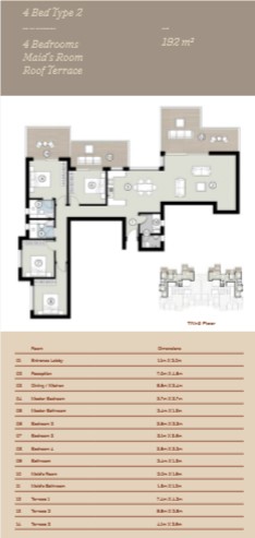 Floor plan for apartment at Silversands