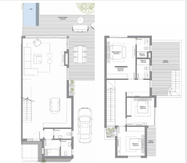 Floor plan for villa at June