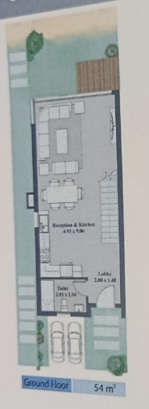 Floor plan for townhouse at Azzar Island