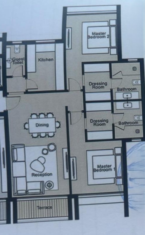 Floor plan for apartment at PX