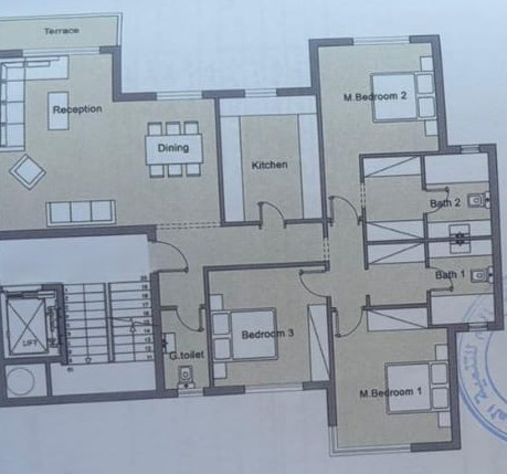 Floor plan for apartment at Badya