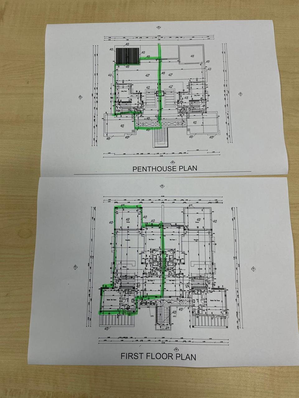 Floor plan for penthouse at Hacienda Bay