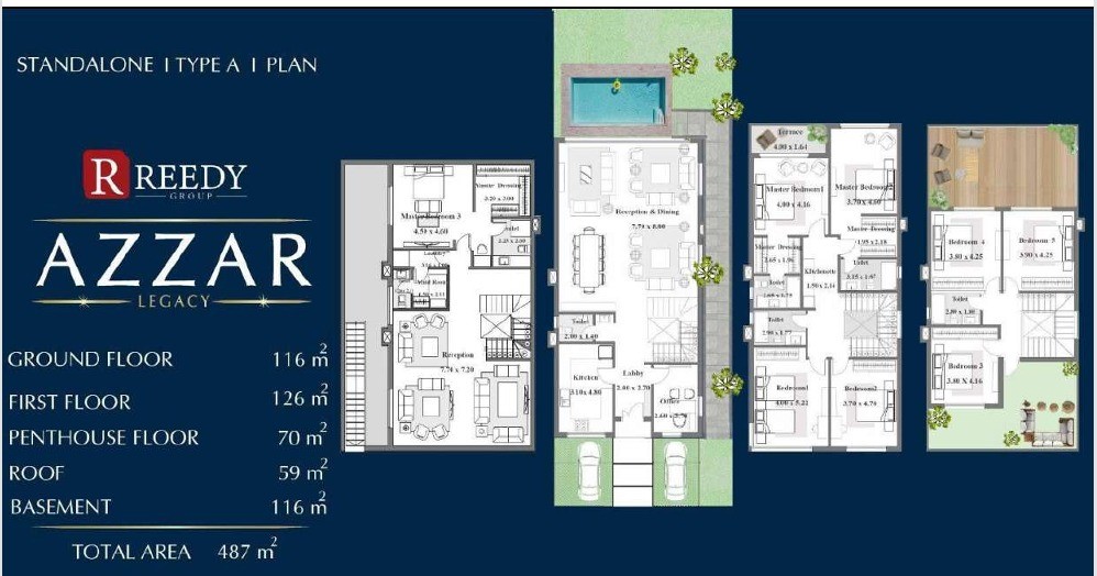 Floor plan for villa at Azzar Legacy