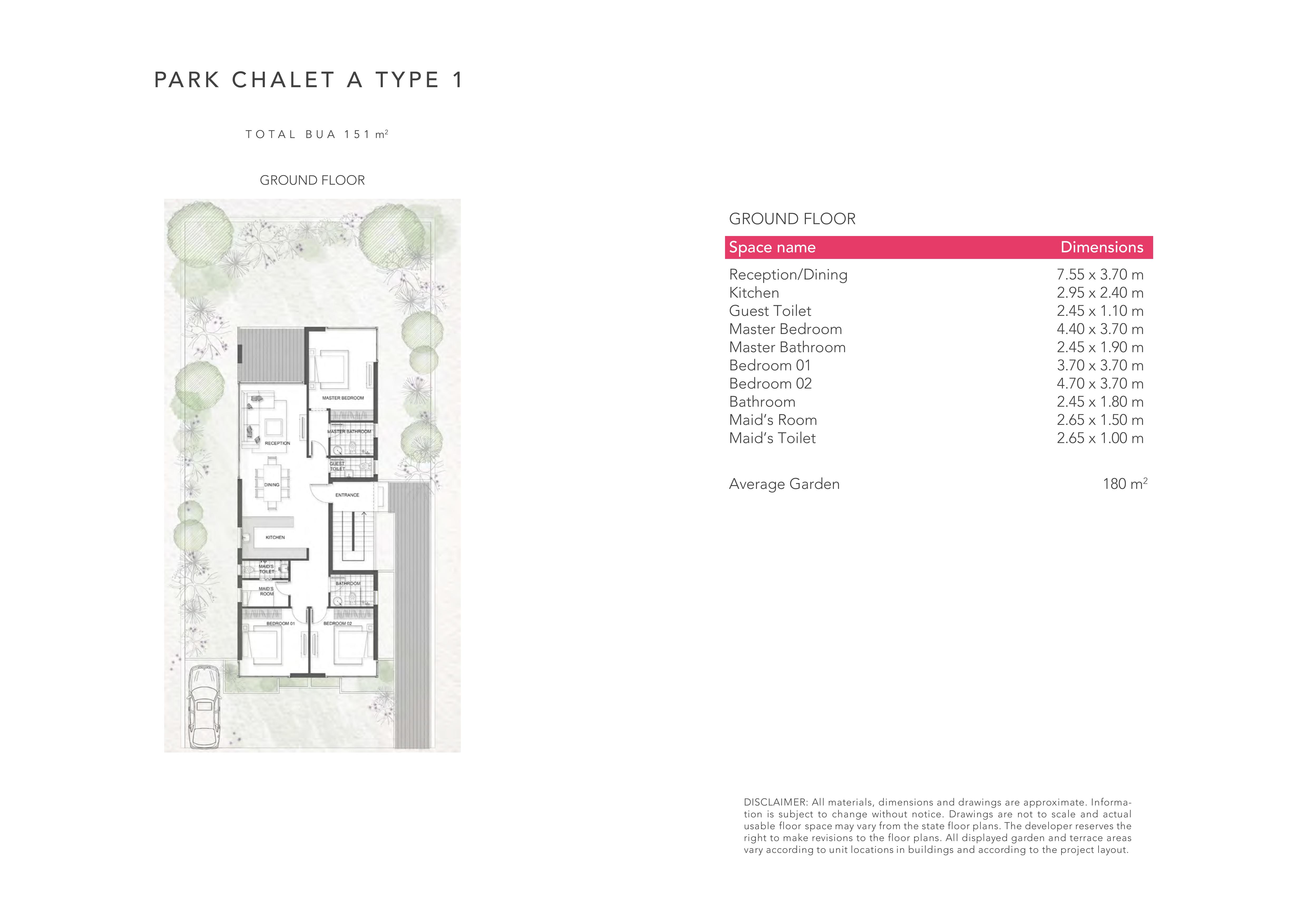 Floor plan for chalet at Jefaira