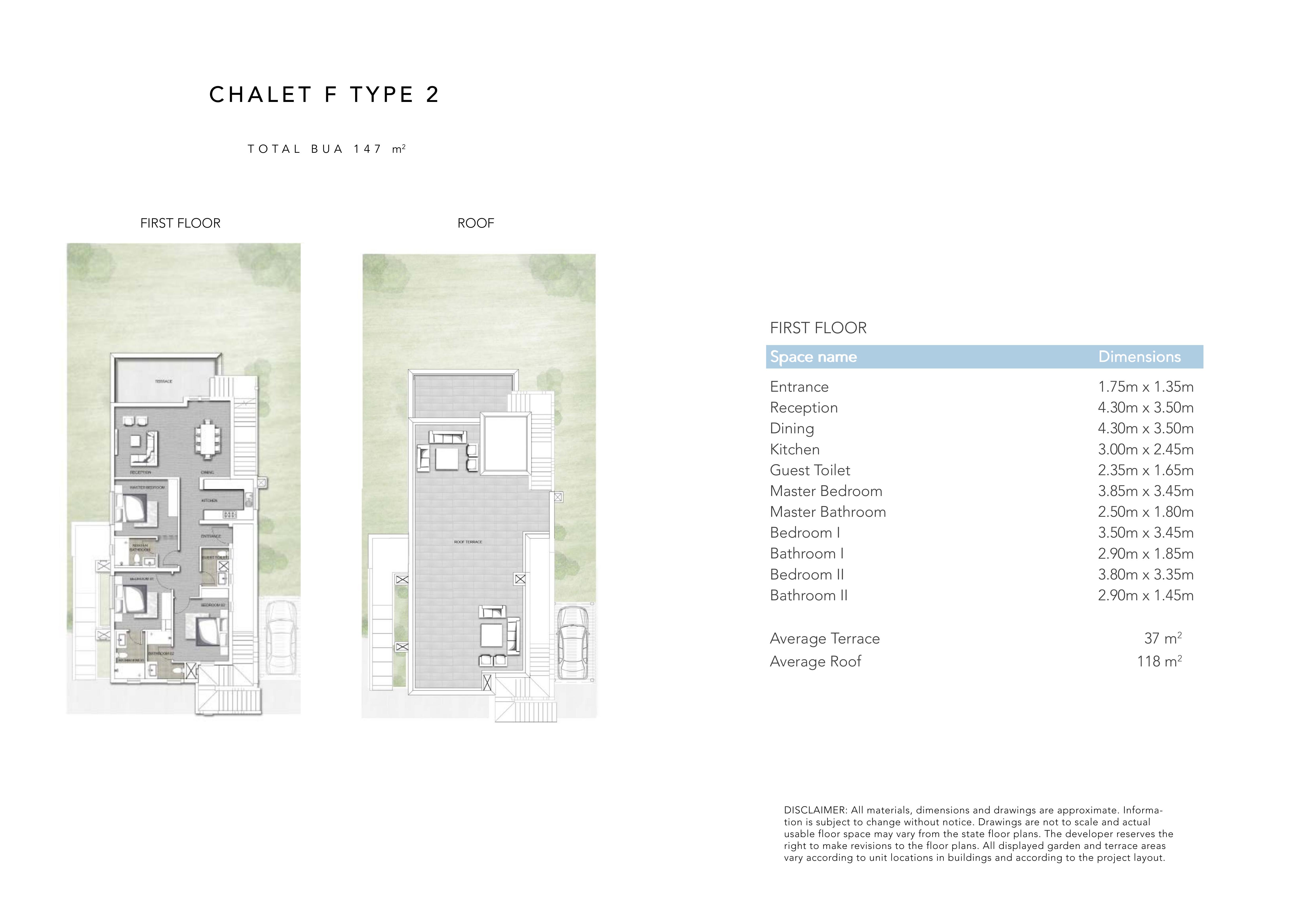 Floor plan for chalet at Jefaira