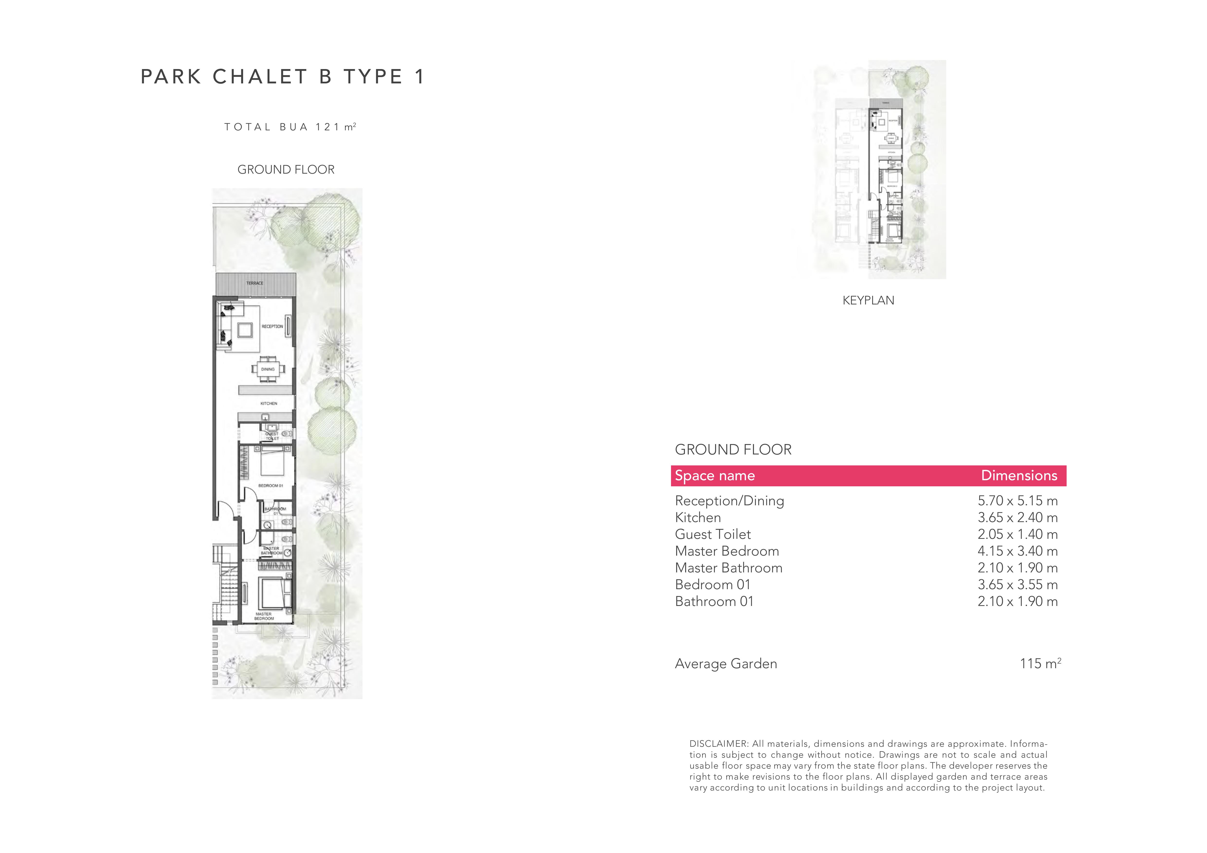 Floor plan for chalet at Jefaira