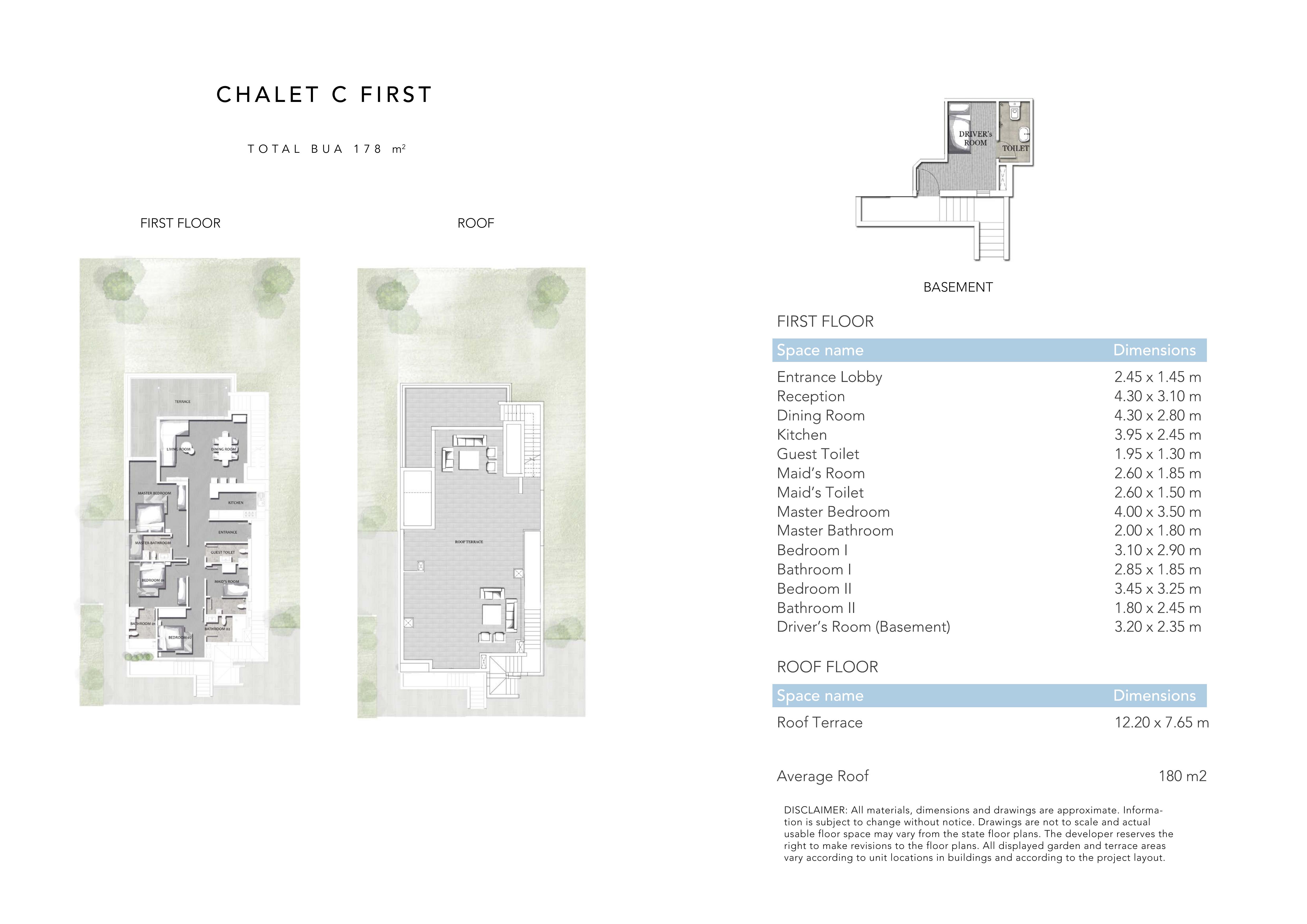 Floor plan for chalet at Jefaira