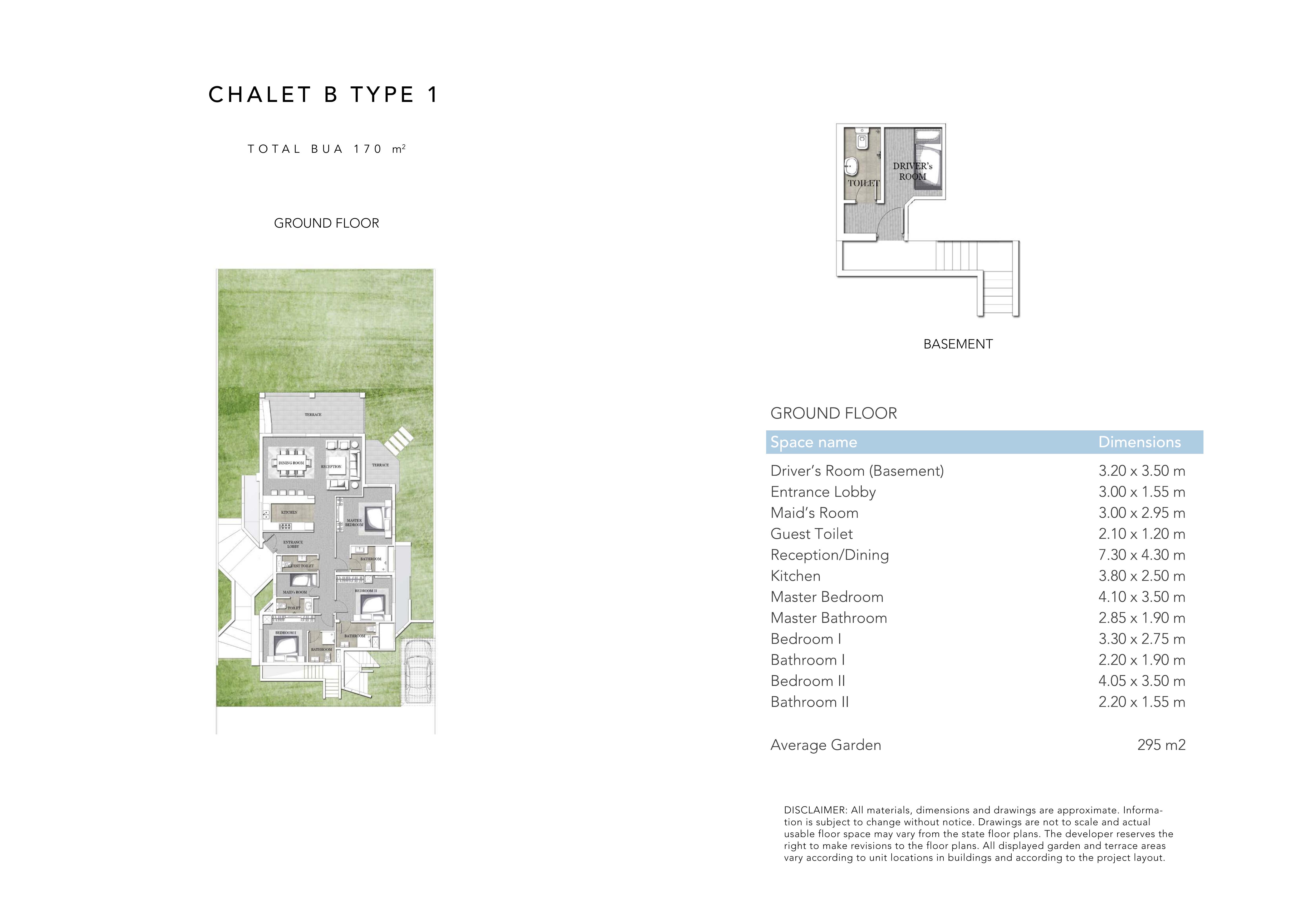 Floor plan for chalet at Jefaira