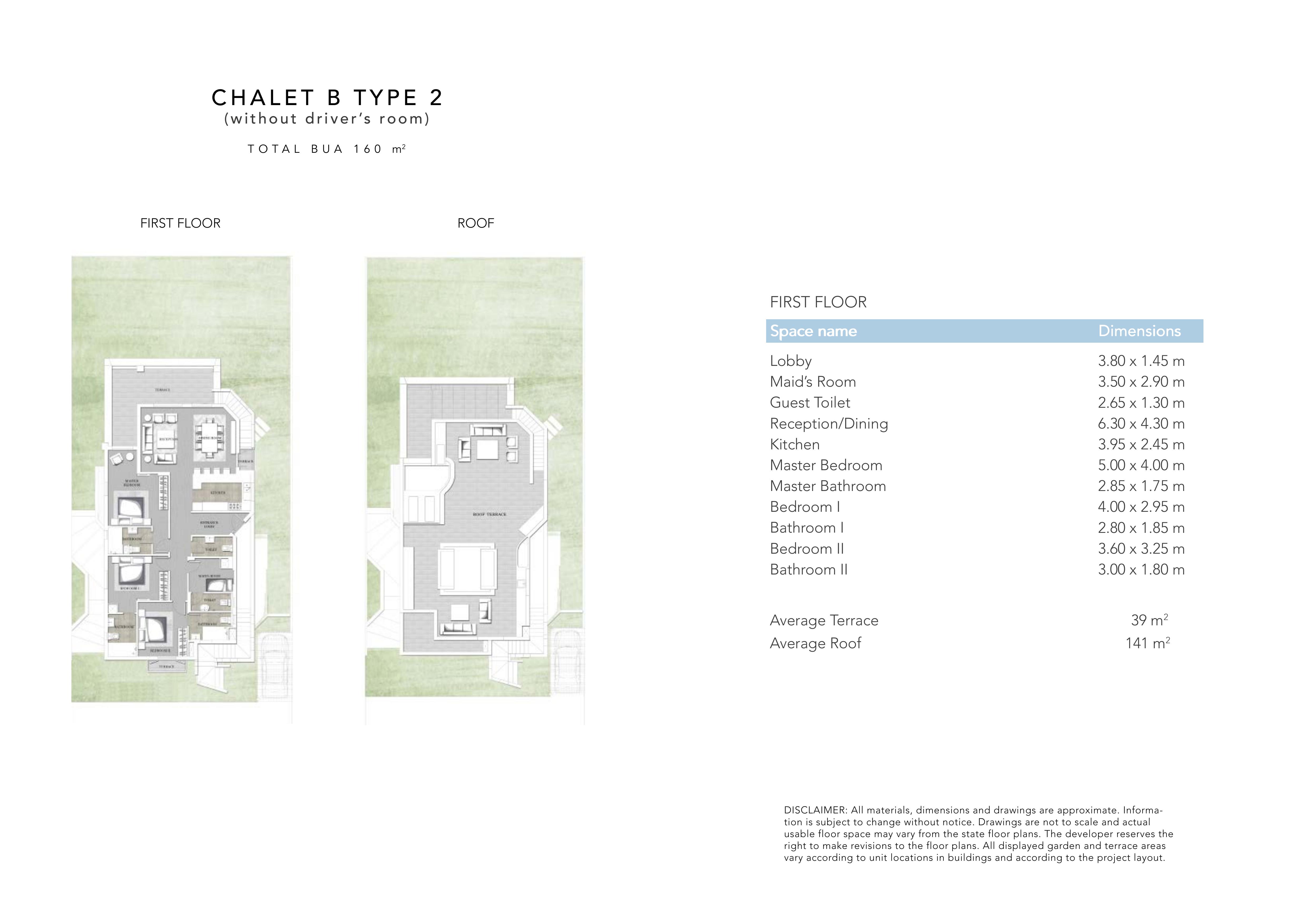 Floor plan for chalet at Jefaira
