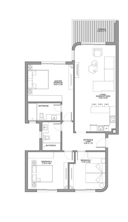 Floor plan for chalet at June