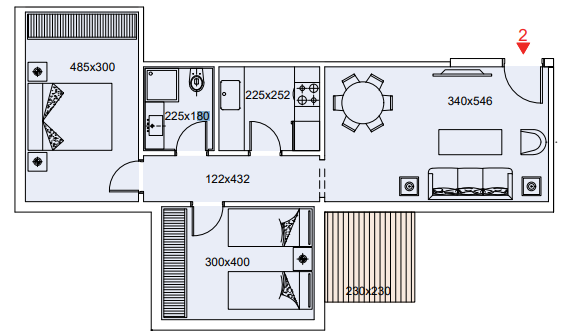 Floor plan for apartment at Eco West