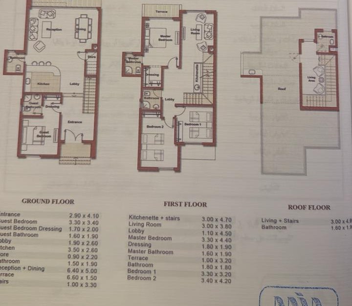 Floor plan for townhouse at Naia Bay