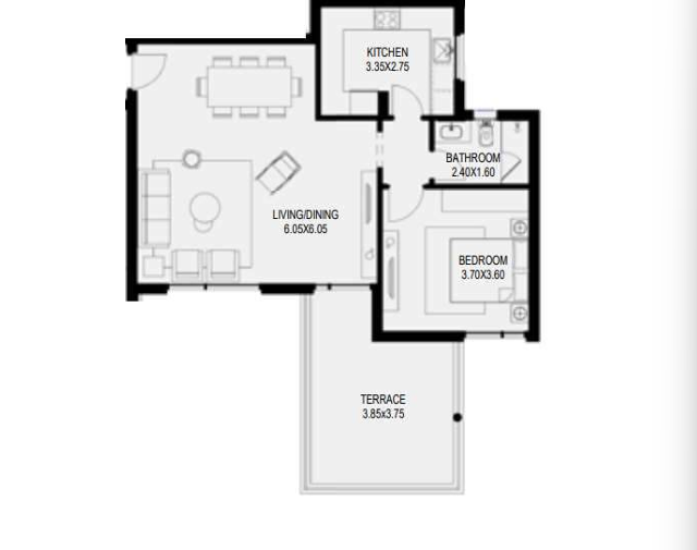 Floor plan for apartment at O West Orascom