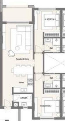 Floor plan for chalet at Hacienda Waters