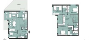 Floor plan for duplex at 205 Arkan Palm