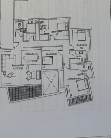 Floor plan for apartment at Palm Hills New Cairo