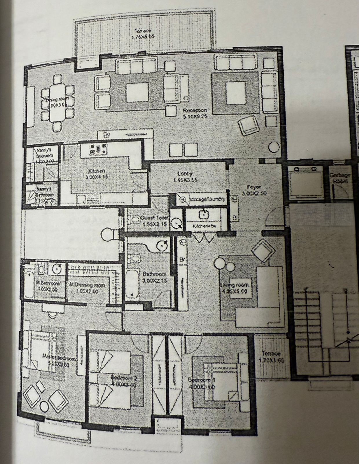 Floor plan for apartment at Eastown