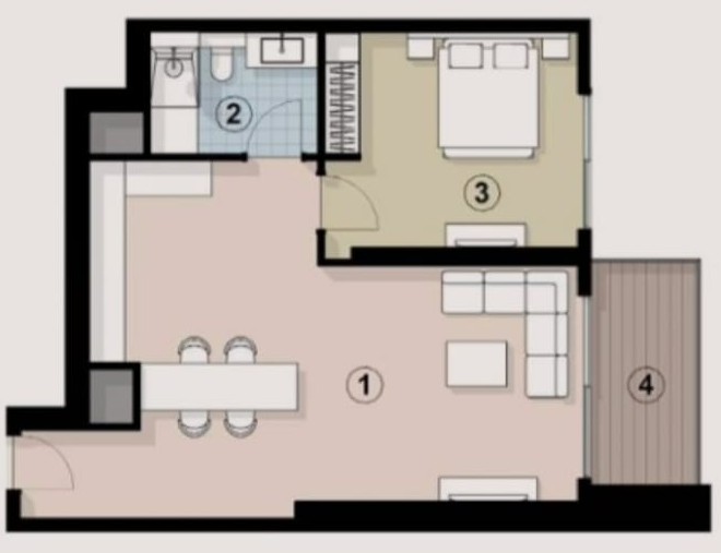 Floor plan for apartment at ZED East