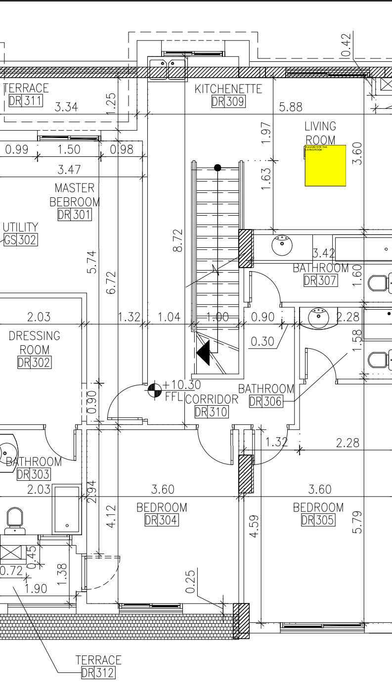 Floor plan for townhouse at Sarai