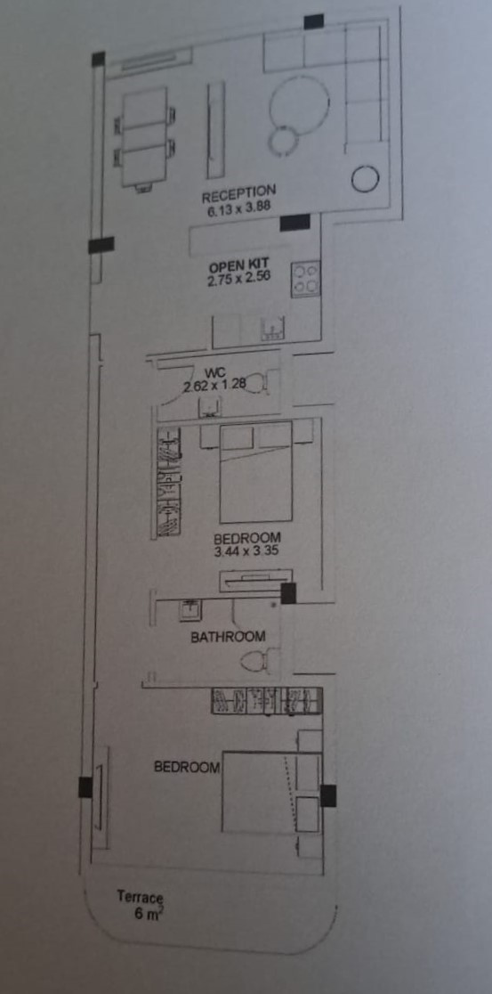 Floor plan for apartment at White Residence