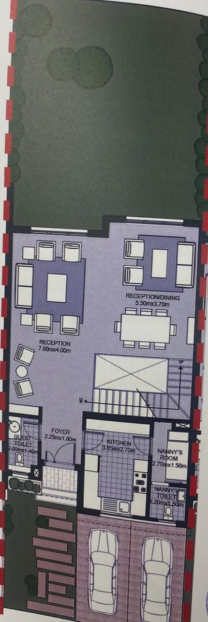 Floor plan for townhouse at SODIC East