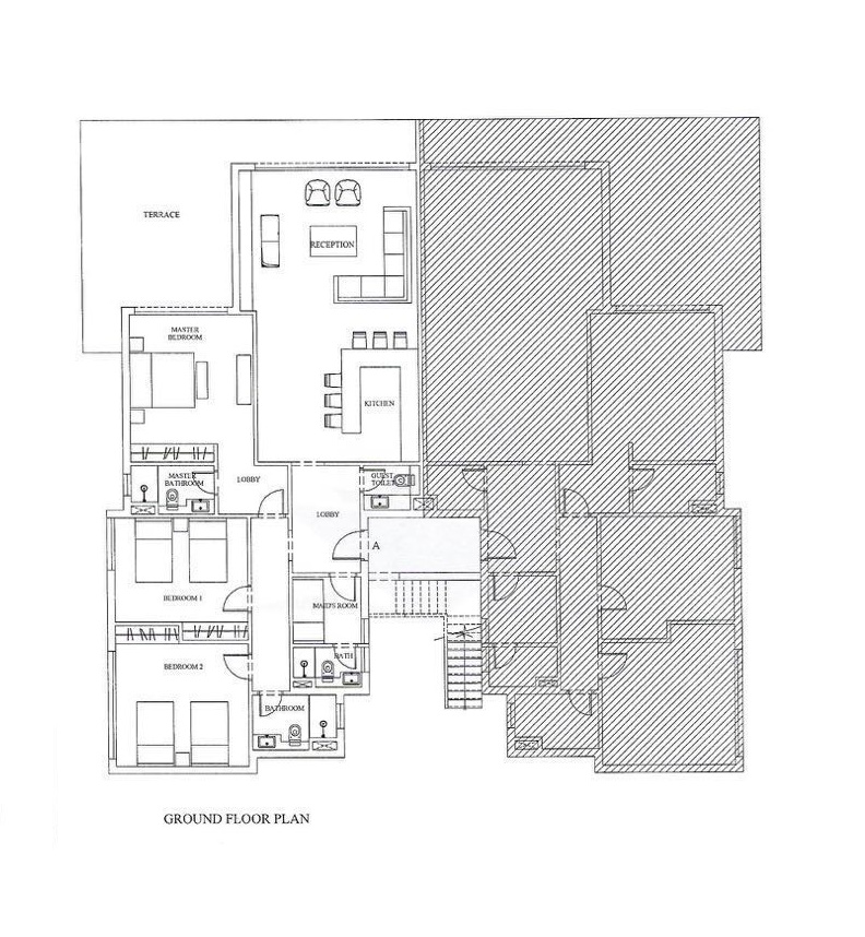 Floor plan for chalet at Swanlake North Coast