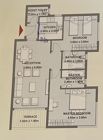 Floor plan for apartment at Il Bosco New Capital