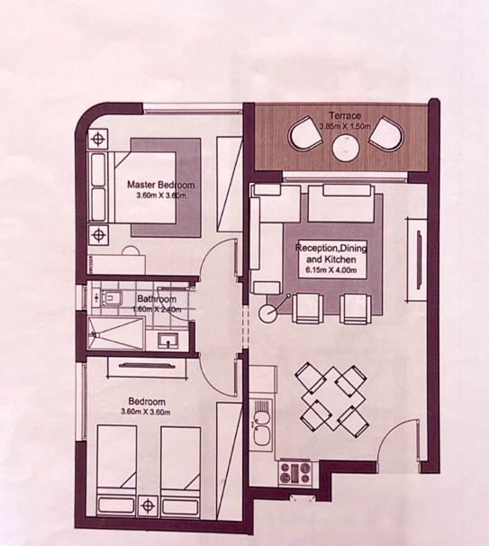 Floor plan for chalet at Koun