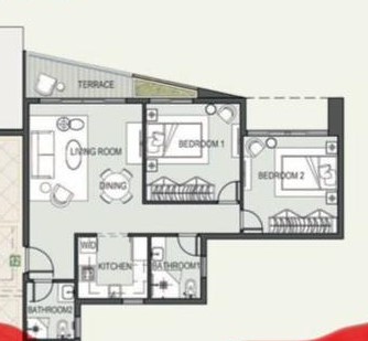 Floor plan for apartment at Madinaty