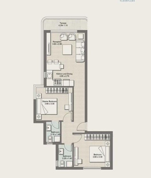 Floor plan for chalet at Hyde Park North - Seashore