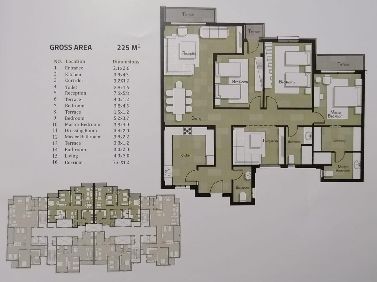 Floor plan for apartment at Castle Landmark