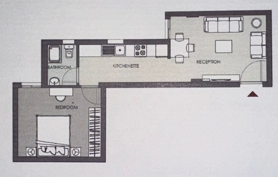 Floor plan for studio at RIVAN