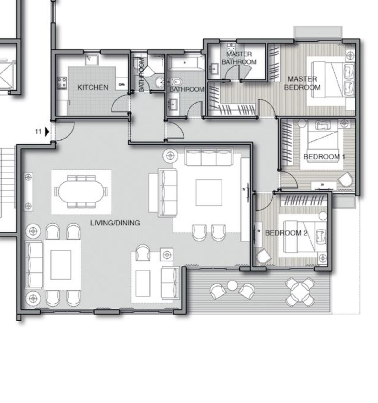 Floor plan for apartment at Noor Capital Gardens