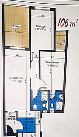 Floor plan for apartment at Nyoum October